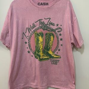 Johnny Cash Pink Graphic Tee